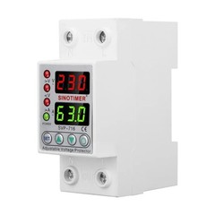 Dual Display Voltage Protector Relay 40A 63A 80A 220V 230V DIN Rail Type Tools