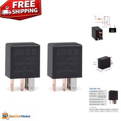 12V 30A SPDT Relay 2-Pack – Heavy Duty Automotive Solution for Electronics