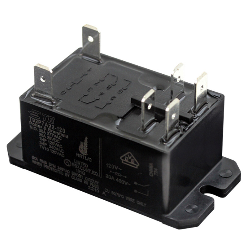2Pcs Tyco T92P7A22-120 120VAC Power Relay 30A 277VAC 6Pins DPST-NO
