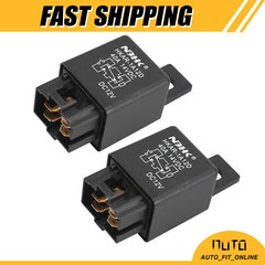 TWO Z1507091/4 4 Pin DC 12V 40A Universal Car Vehicle Motor Fuse Relay Switch