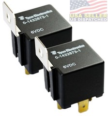 2x TE CONNECTIVITY P&B RELAY, 1432873-1, SPDT (1 Form C) 6VDC Coil Chassis Mount