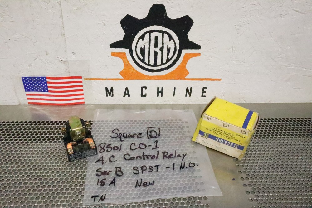 Square D 8501-CO-1 Ser B AC Control Relay 15A 277VAC5A 600VAC 120V 60Hz Coil NEW