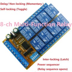 1 PCS 8ch Flip-Flop Latch Relay Board Bistable Self-locking Electronic Switch