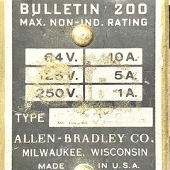 Allen Bradley E210Z24 Ser A 250VDC 10A DC Relay