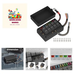 Relay Box 12V 10 Way Relay Block and 10 Way ATC/ATO Blade Fuse Panel Pre-Wire…