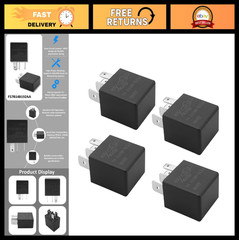 4 Pack 5-Pin 12V Multi-Purpose Relay – Compatible with Ford, Toyota, Cadillac, R