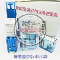 FINDER 40.52.9.024.0000 24VDC Power Relay W/ 95.05+99.02.9.024.99 Socket x2PCS