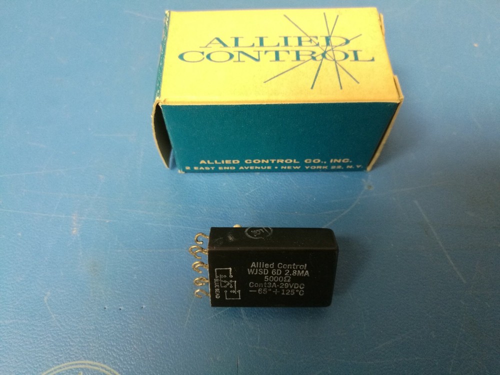 ALLIED CONTROL RELAY WJSD-6D 2.8MA 5000 OHM NEW IN BOX