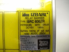IDEC IBRC 6062R RELAY BARRIER NEW CONDITION / NO BOX
