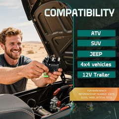 12V 250A Winch Solenoid Relay Contactor with 6 Protecting Caps for ATV UTV 20…