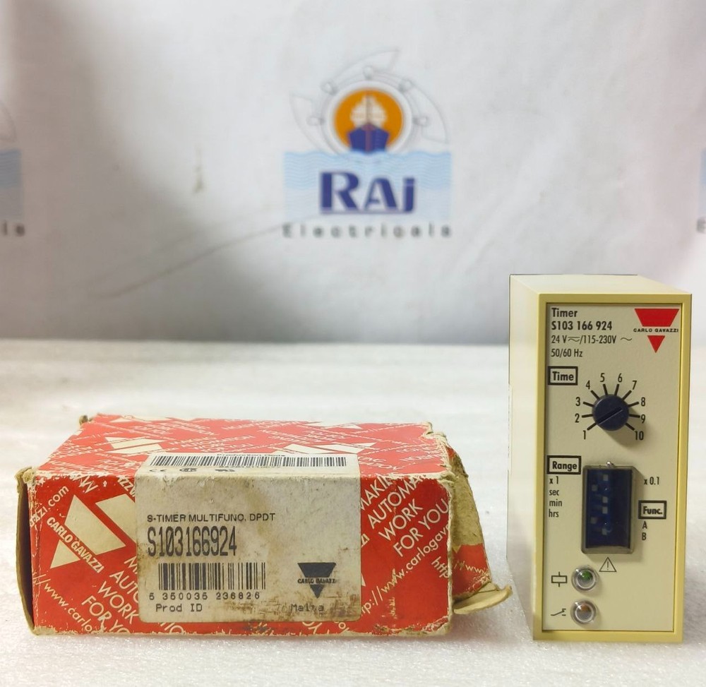 NEW CARLO GAVAZZI S103 166 924 TIMER 24VDC / 115-320VAC 50/60Hz | S103166924