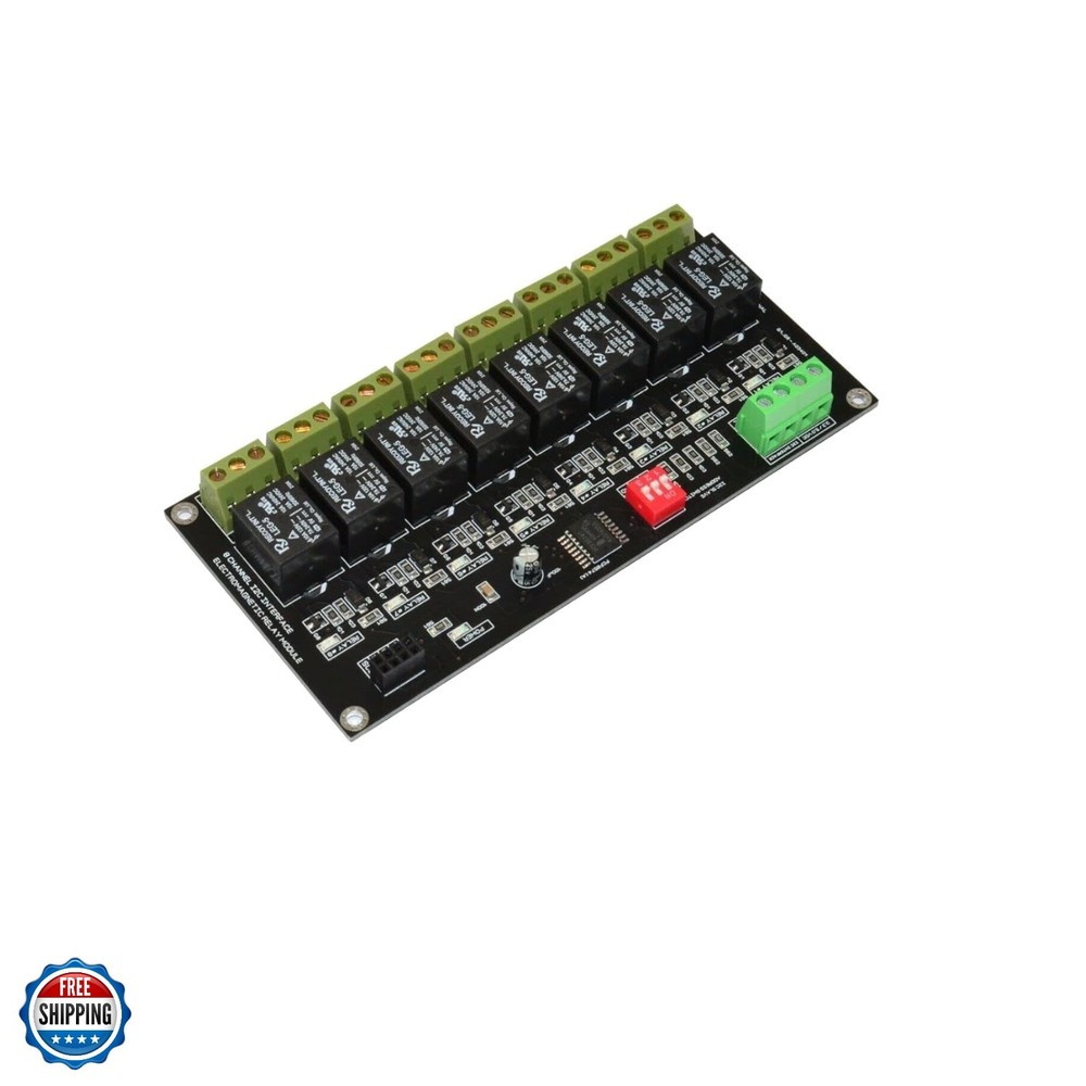 8 Channel I2C Interface Relay Module for Arduino, Raspberry PI, Home Assistan…