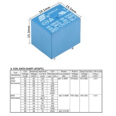 SRD – 3V 5V 6V 9V 12V 24V 48V DC Various Mini Power Relays 4-Pin 5-Pin Relay