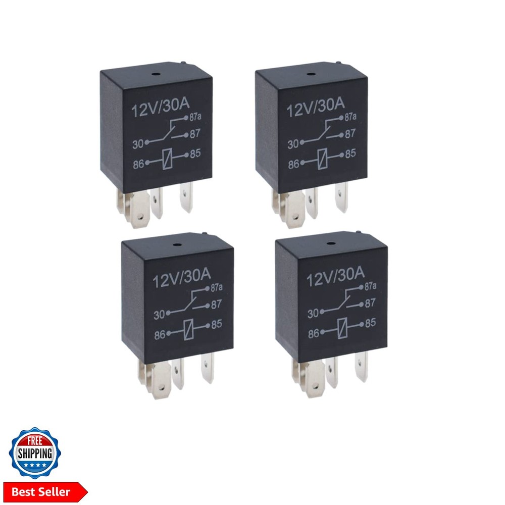 5 Pin 12V 30A Multi-Purpose Automotive Starter Relay – Heavy Duty Standard Re…