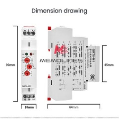 AC/DC12V-240V A220V 16A On Delay Off Delay Timer Relay Time Delay Relay Din Rail