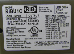 🙌 3) RIB 10 AMP ENCLOSED RELAY 277 VAC RIBU1C LOT OF 3