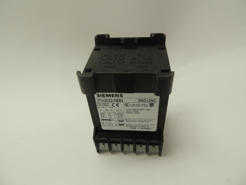 New Siemens Contactor Relay 3TH2022-0BB4 2NO+2NC
