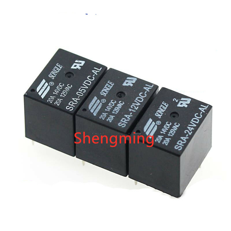 10pcs SRA- 05V 12V 24VDC-AL-CL T74 20A 4pins 5pins Relay