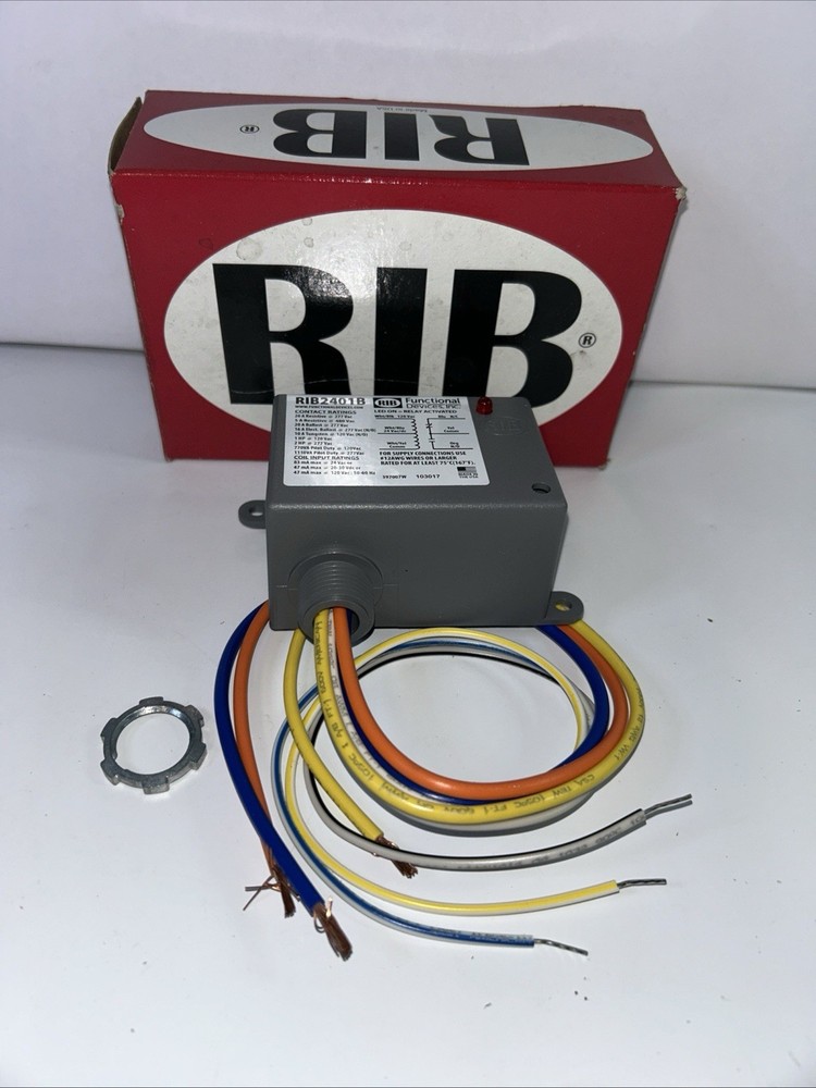 NEW Functional Devices RIB2401B / Enclosed Relay / 20A / SPDT