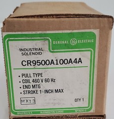 *NEW* GE CR9500A100A4A Industrial Solenoid Coil Pull Type 460V 1″ Max + Warranty