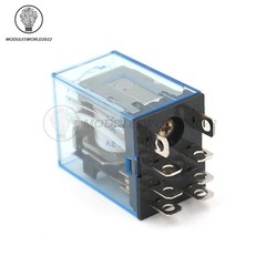 5PCS LY2NJ LY2N-J 8Pin 2NO 2NC Led Lamp DC12V 10A DPDT Coil Power Relay