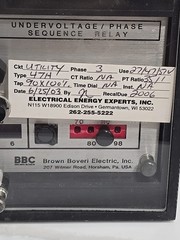 🔥 ABB ITE Circuit Shield 211N0191 Type 47H Undervoltage Phase Sequence Relay
