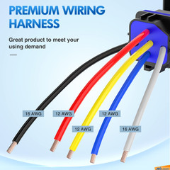 5 Pack Waterproof Relay and Harness 40/30 AMP Heavy Duty 12 AWG Tinned Copper Wi