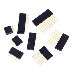 112 PCS 2.54mm Male Female Pin Connector Assortment Kit Stackable Shield PCB