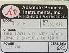 Absolute Process Instruments API 4001GL Relay 8 Pin Loop Tracker