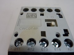 WEG CWC07 4P MINIATURE CONTACTOR RELAY 18A 690V Coil-110/120V 50/60Hz (31399)