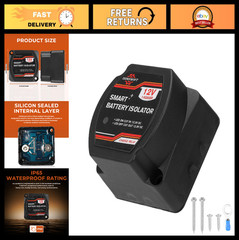 12V Dual Battery Isolator 140Amp Voltage Sensitive Relay for Marine, RV, UTV, Tr
