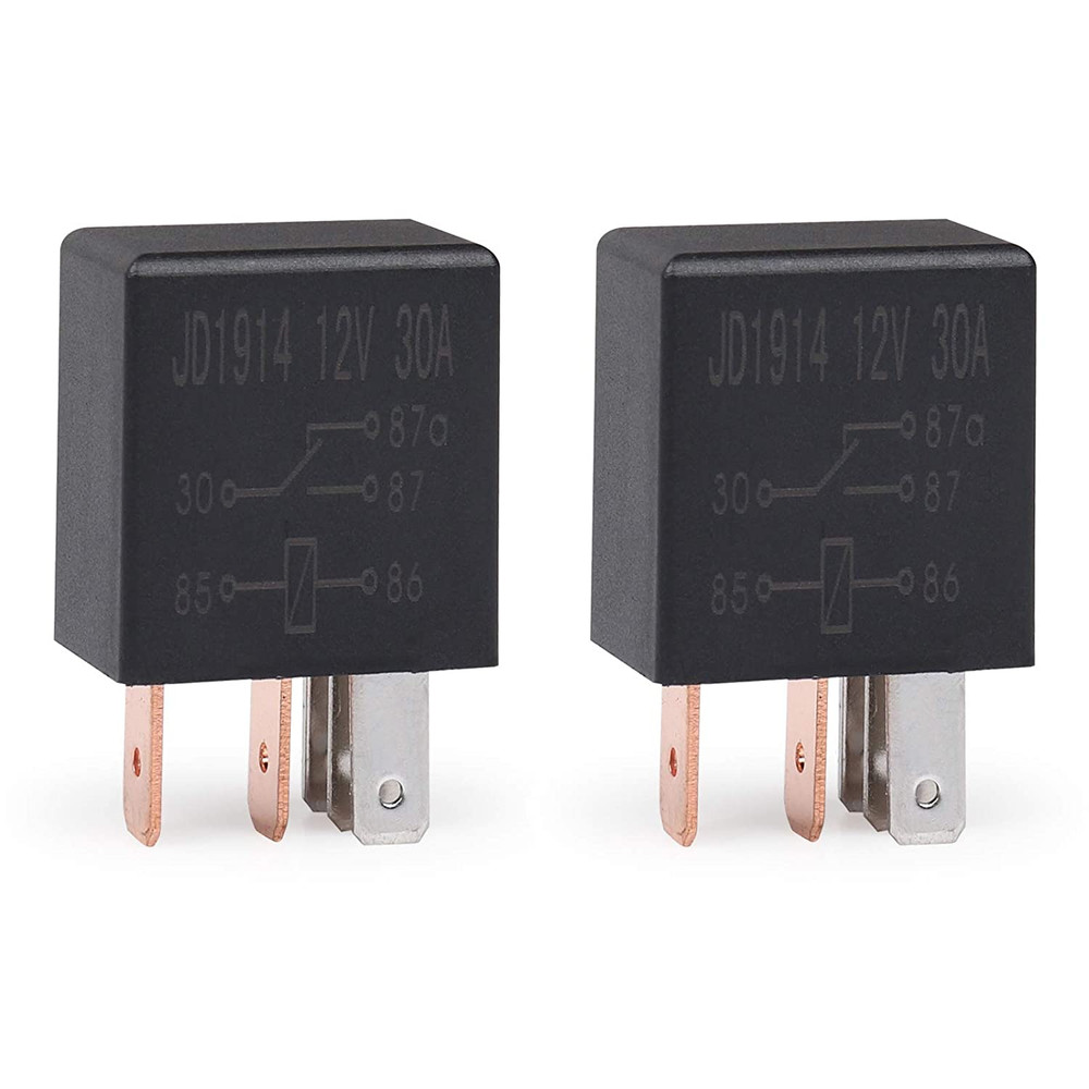5 Pin Relay 12V 30A SPDT Multi-Purpose Relay Heavy Duty Standard Relay Kit 2 Pac