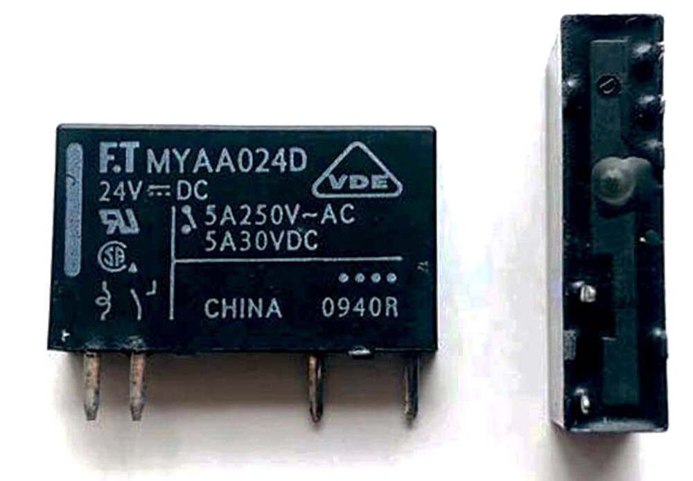 FTR-MYAA024D Fujitsu Electromechanical Relay 24VDC 5A 4 Pins