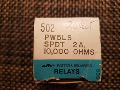 AMF Potter & Brumfield Relays 502 PW5LS SPDT 2A 10,000 OHMS (973)
