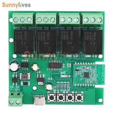 Ewelink AC DC7-32V 2/3/4CH Intelligent Bluetooth WIFI Relay Switch Module Type-C