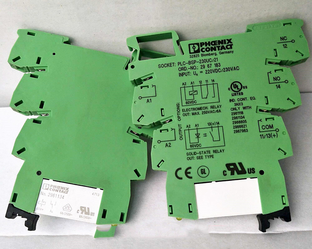 1Pce NO.2961134 with NO.2967183 60VDC Phoenix Power Relay 6A 250VAC