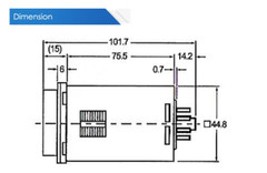 Temperature Controller Socket Guide Rail Type Relay Output K Input Thermostat AC