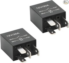 4 Pin 12V 30A Multi-Purpose Automotive Relay – Heavy Duty St Size: 4 Pin/ 2PCS