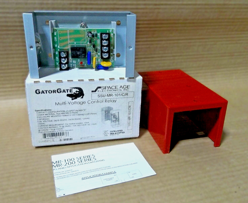 NEW SPACE AGE ELECTRONICS SSU-MR-101/C/R GATOR GATE MULTI-VOLTAGE CONTROL RELAY