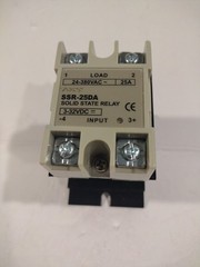 25A AC 80-250V to AC 24V-380V Solid State Relay + Heat Sink