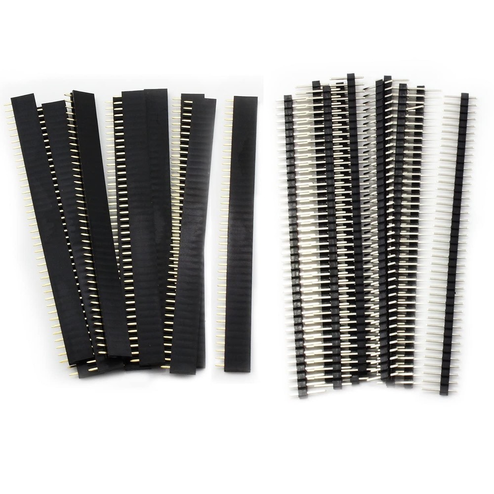 OCR 20PCS Pin Header, 2.54mm 40Pin Male and Female Header Pins Breakaway PCB …