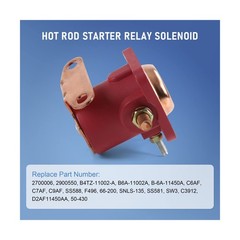 JDMSPEED New Red Solenoid Relay 12V Heavy Duty Replacement for Ford Starter C…