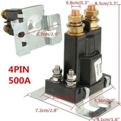 Car Dual Battery Isolator Relay Start On/Off Auto Power Switch 500A AMP 4 Pins