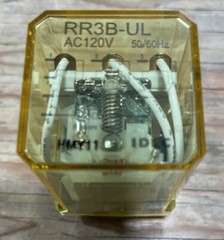IDEC RR3B-ULAC120V Power Relay, 3PDT, 10A, 120VAC, Blade Terminal, RR Series