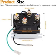 12V 250A Winch Solenoid Relay Contactor with Hand Corded Controller Control K…