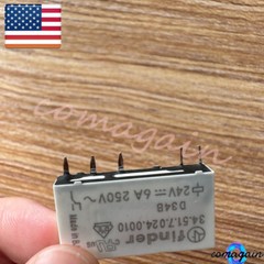 For Finder 34.51.7.024.0010 24VDC 6A 5Pins PCB Mount SPDT SPDT Power Relay x10