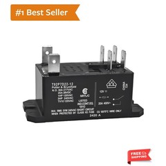 DPST-NO 30A Power Relay 12VDC, Compliant Panel Mount Design for Safety