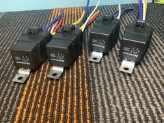 (x4) Nodehawk 5 pin Heavy Duty Relays, 12V 40/30A, Waterproof Plug, Socket