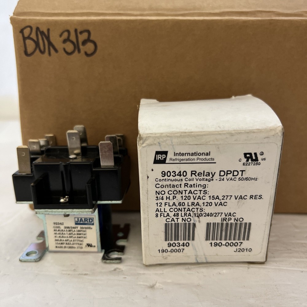 White-Rodgers 90340 Coil DPDT RBM Fan Relay