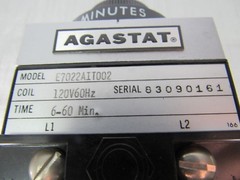 Agastat E7022AIT002 Timing Relay 120V 60HZ 6-60 min